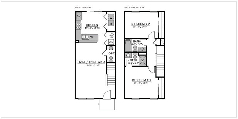 Bentley II Floorplan | The Mill at Georgetown Apartments
